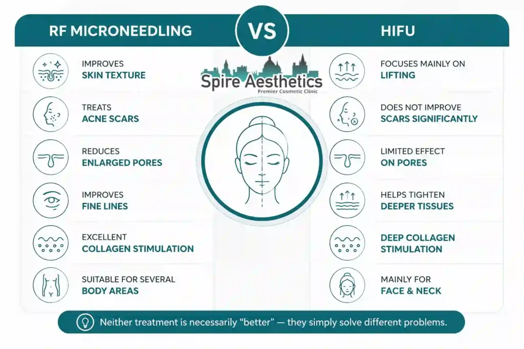 RF Microneedling vs HIFU: Which Treatment Gives Better Results Sonning?